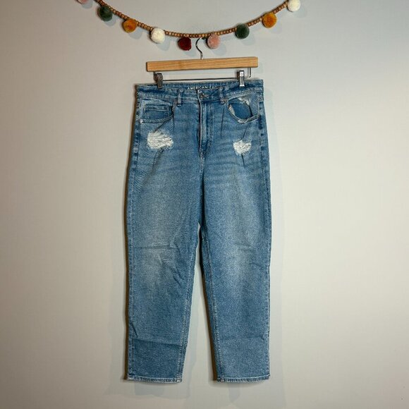 American Eagle distressed Mom Straight jeans - Picture 1 of 6